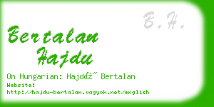 bertalan hajdu business card